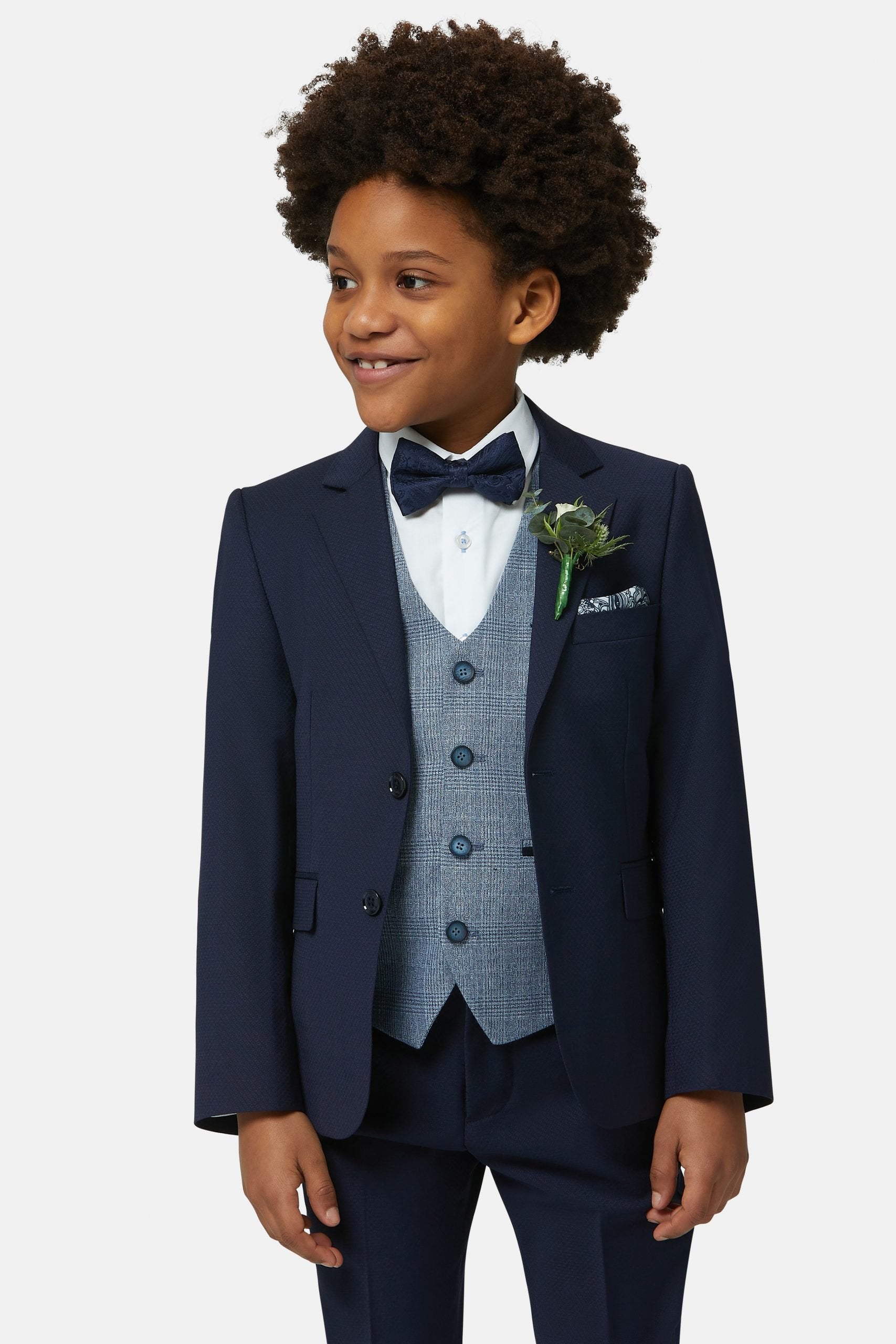 Boys navy blue suit best sale