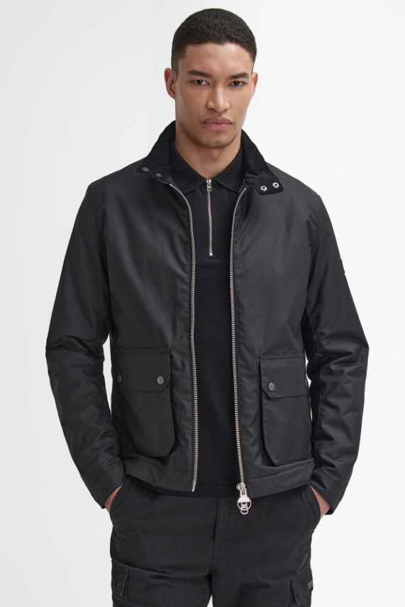 Barbour International Lutlaw Waxed Harrington Jacket