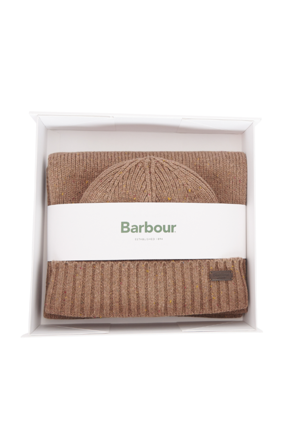 Barbour Carlton Fleck Beanie & Scarf Set