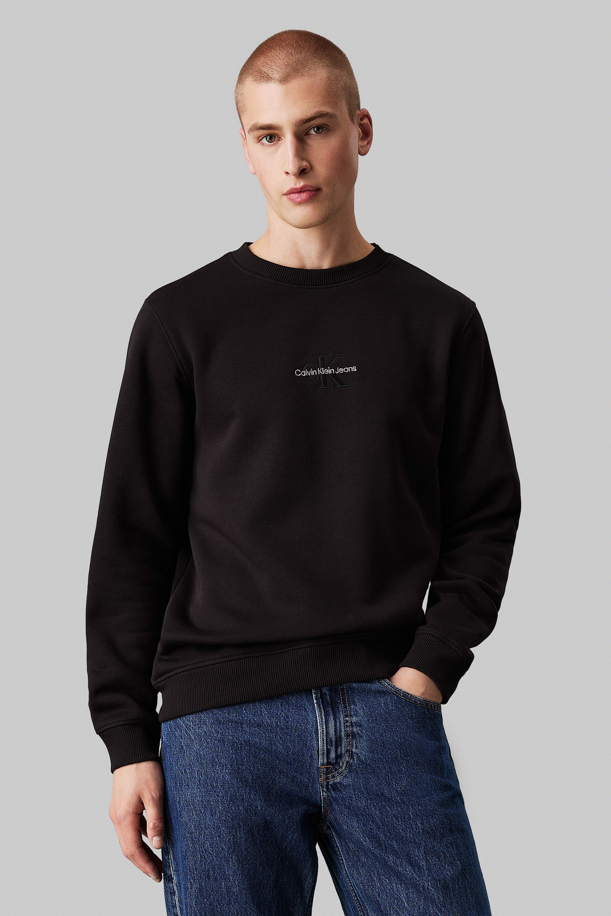 Calvin Klein Monogram Logo Crew Neck Sweatshirt