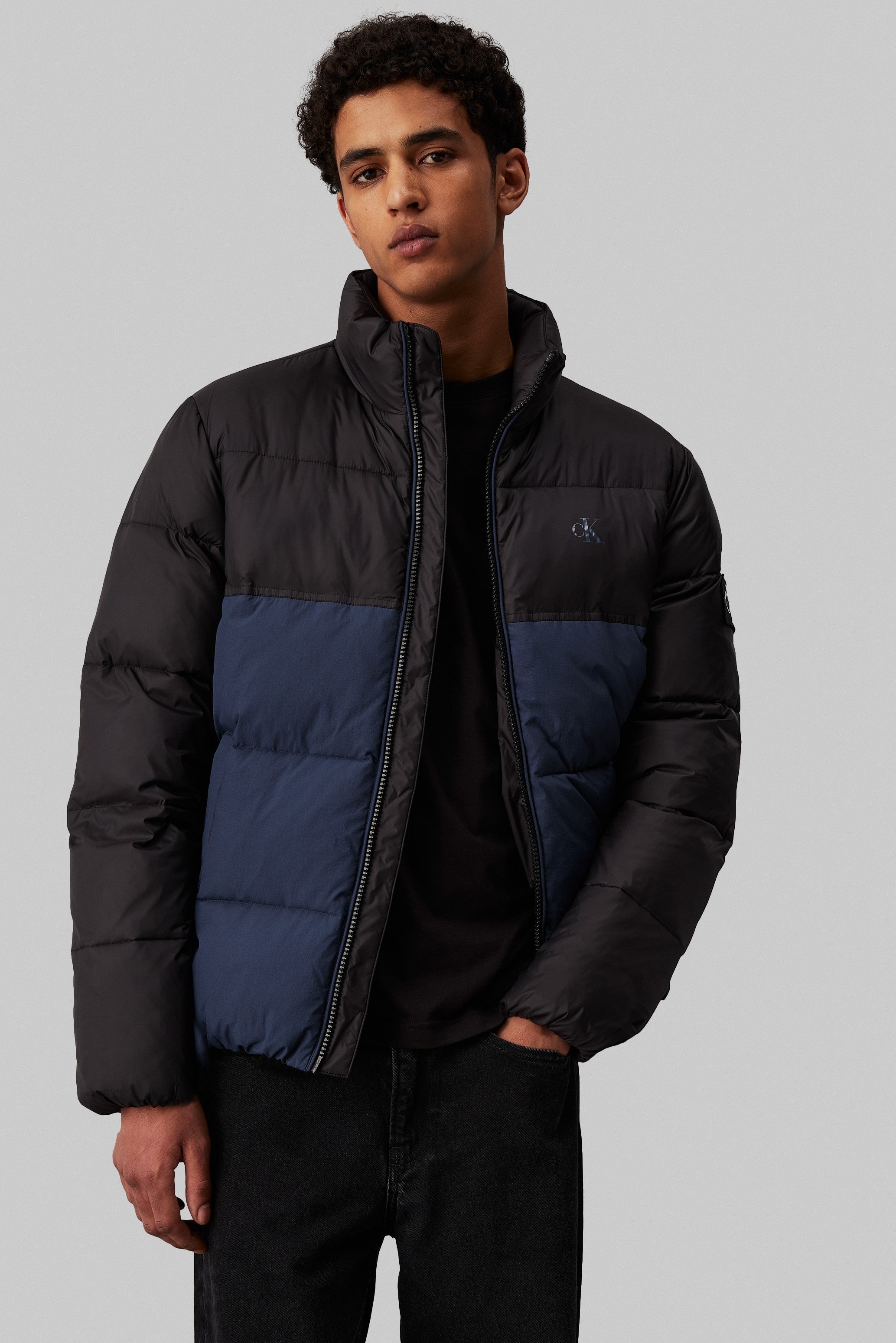 Calvin Klein Faux Down Colour Block Puffer Jacket