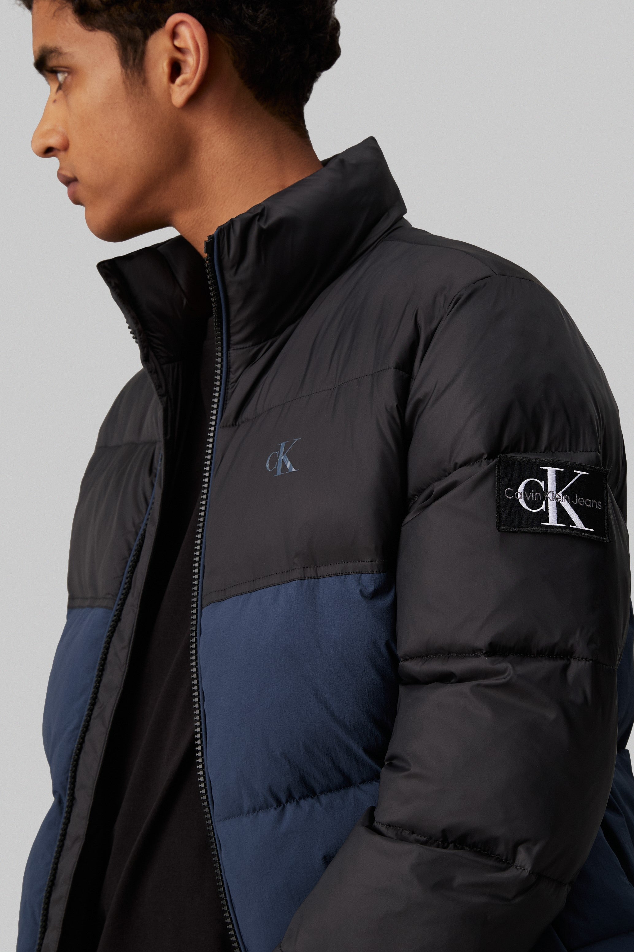 Calvin Klein Faux Down Colour Block Puffer Jacket