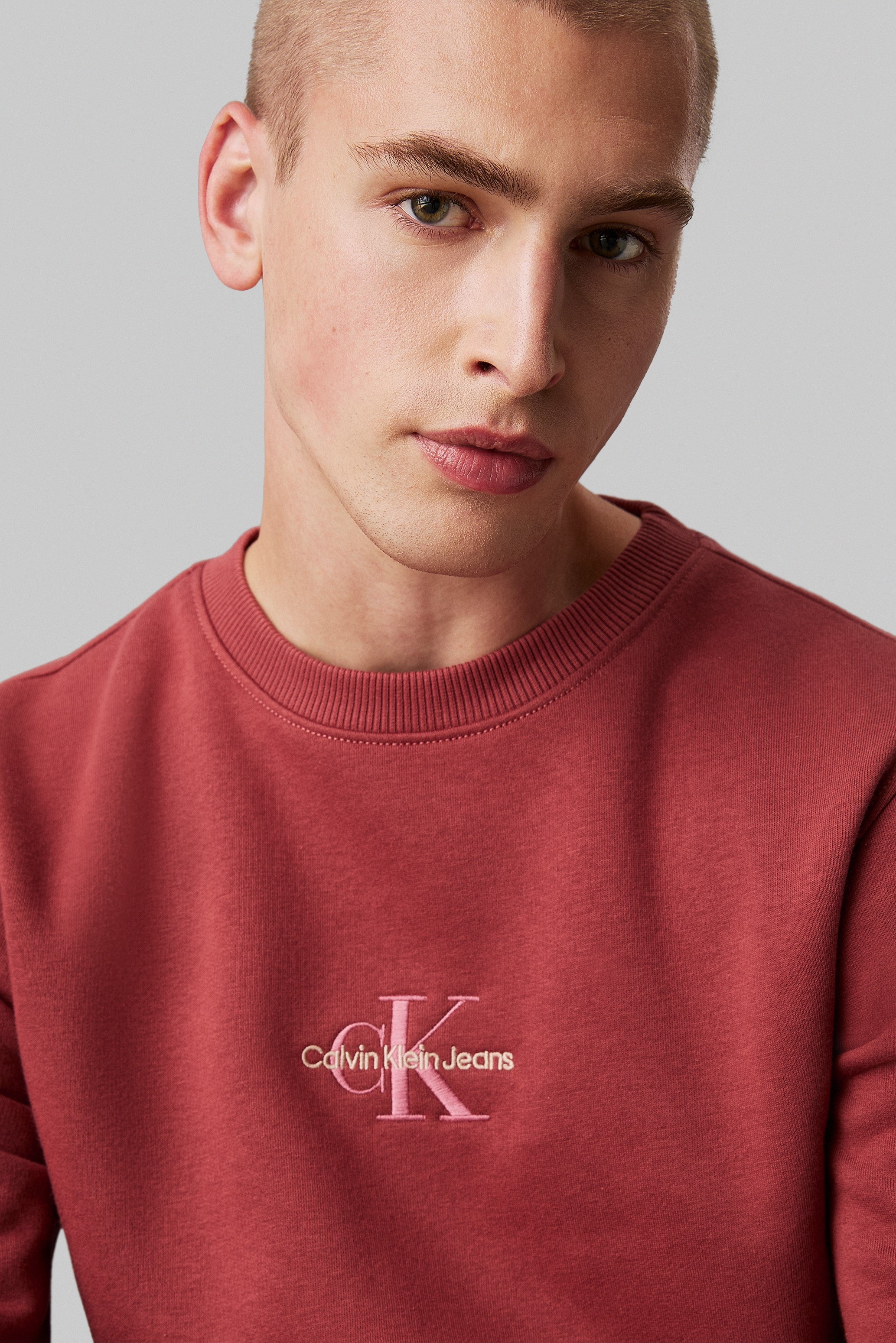 Calvin Klein Monogram Logo Crew Neck Sweatshirt