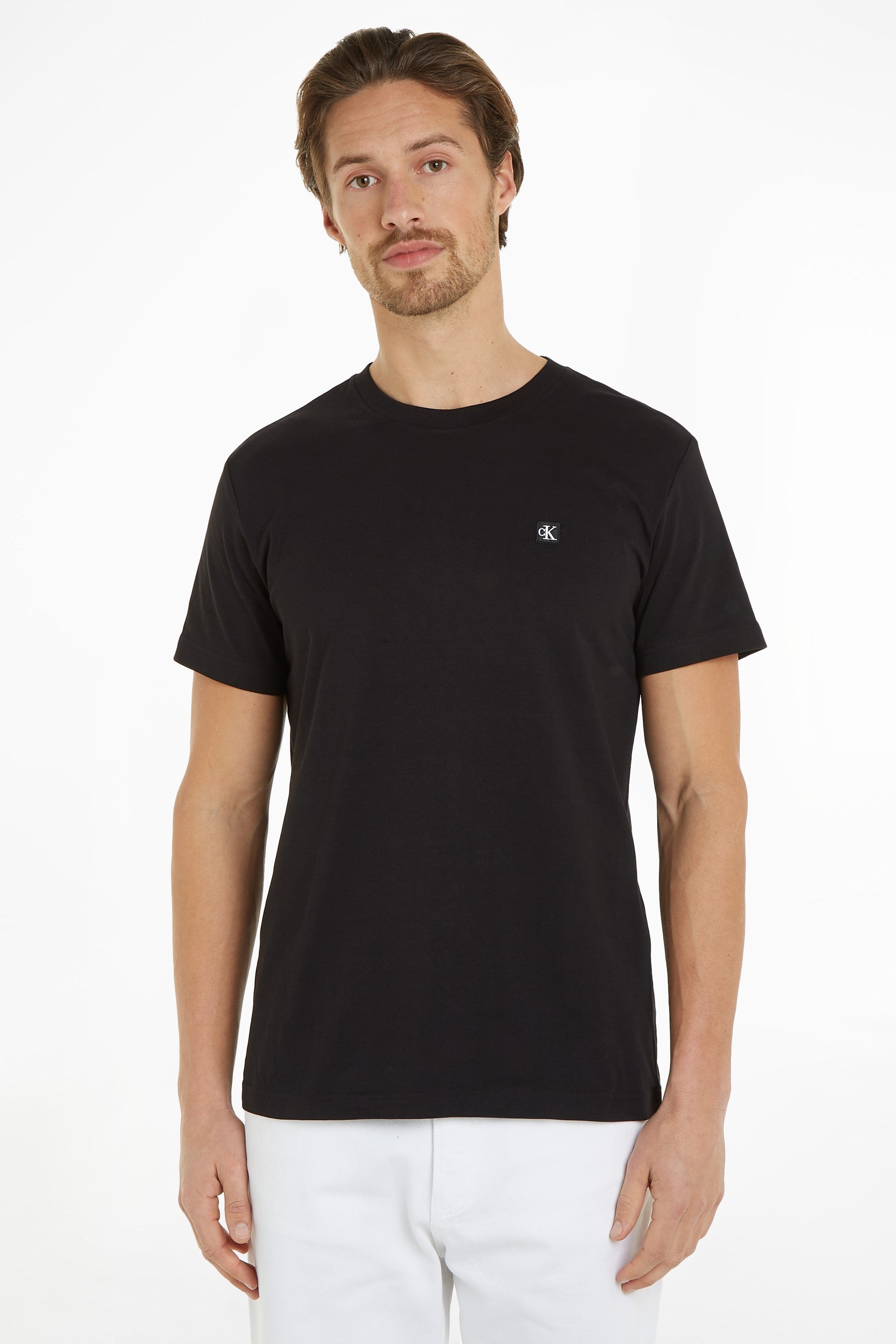 Calvin Klein Monogram Logo Badge Tee Black