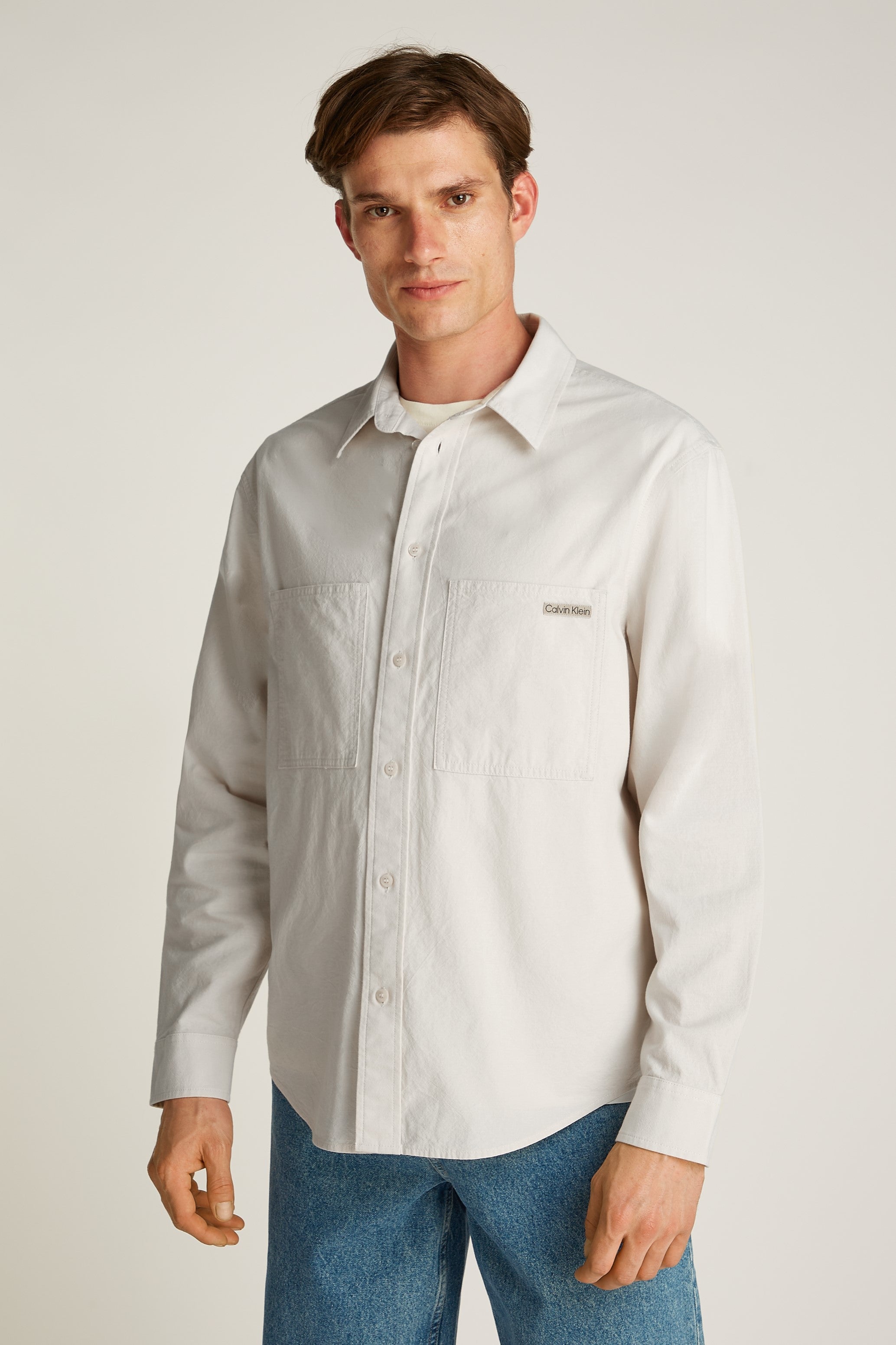 Calvin Klein Relaxed Cotton Chambray Shirt