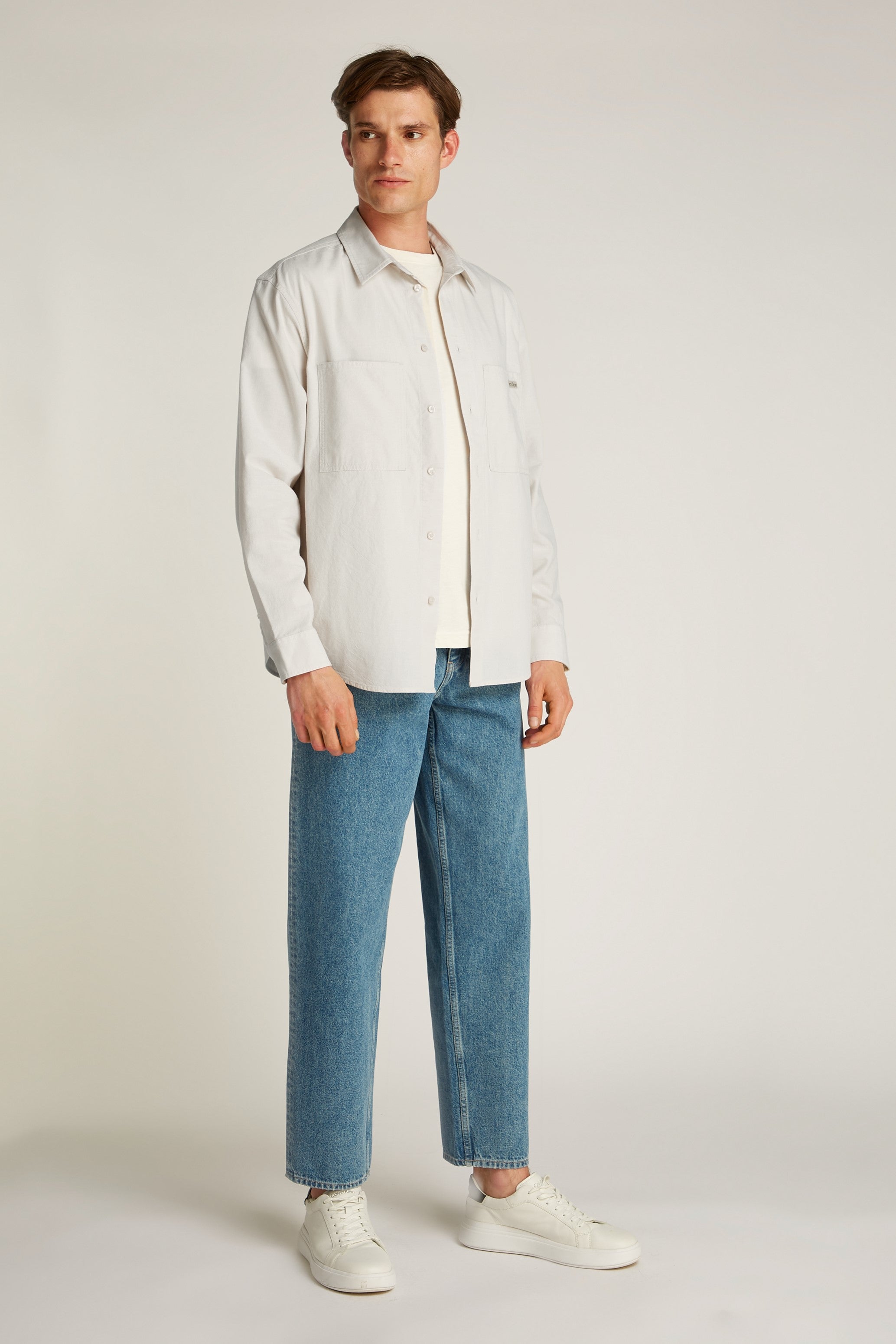 Calvin Klein Relaxed Cotton Chambray Shirt