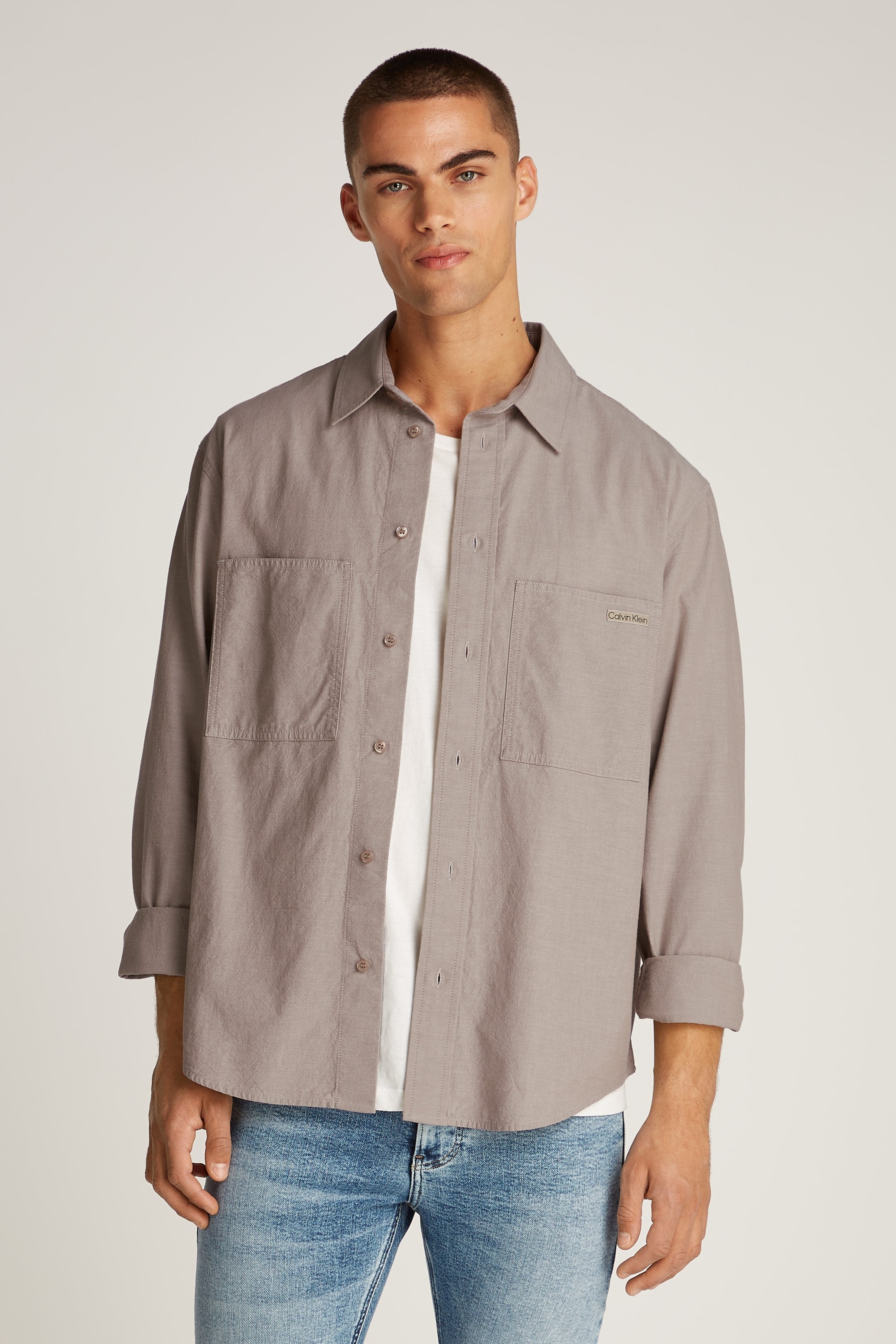 Calvin Klein Relaxed Cotton Chambray Shirt