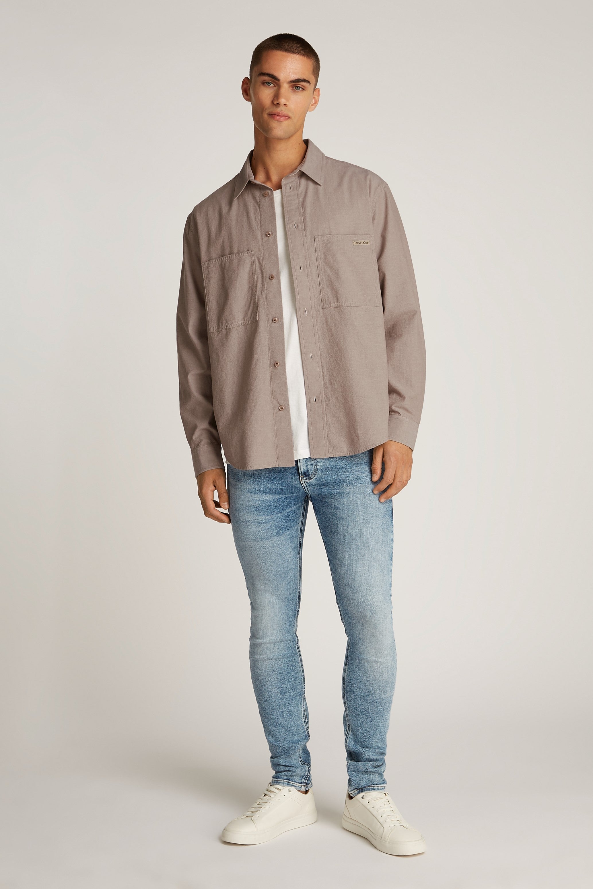 Calvin Klein Relaxed Cotton Chambray Shirt