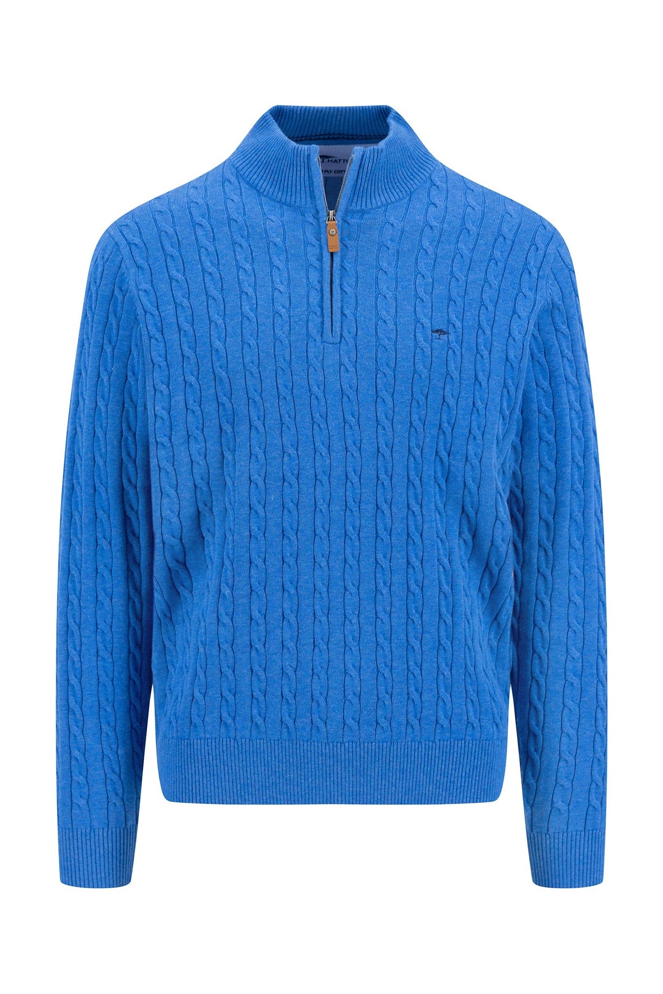 Fynch Hatton Troyer Cable Knit Zip Sweater