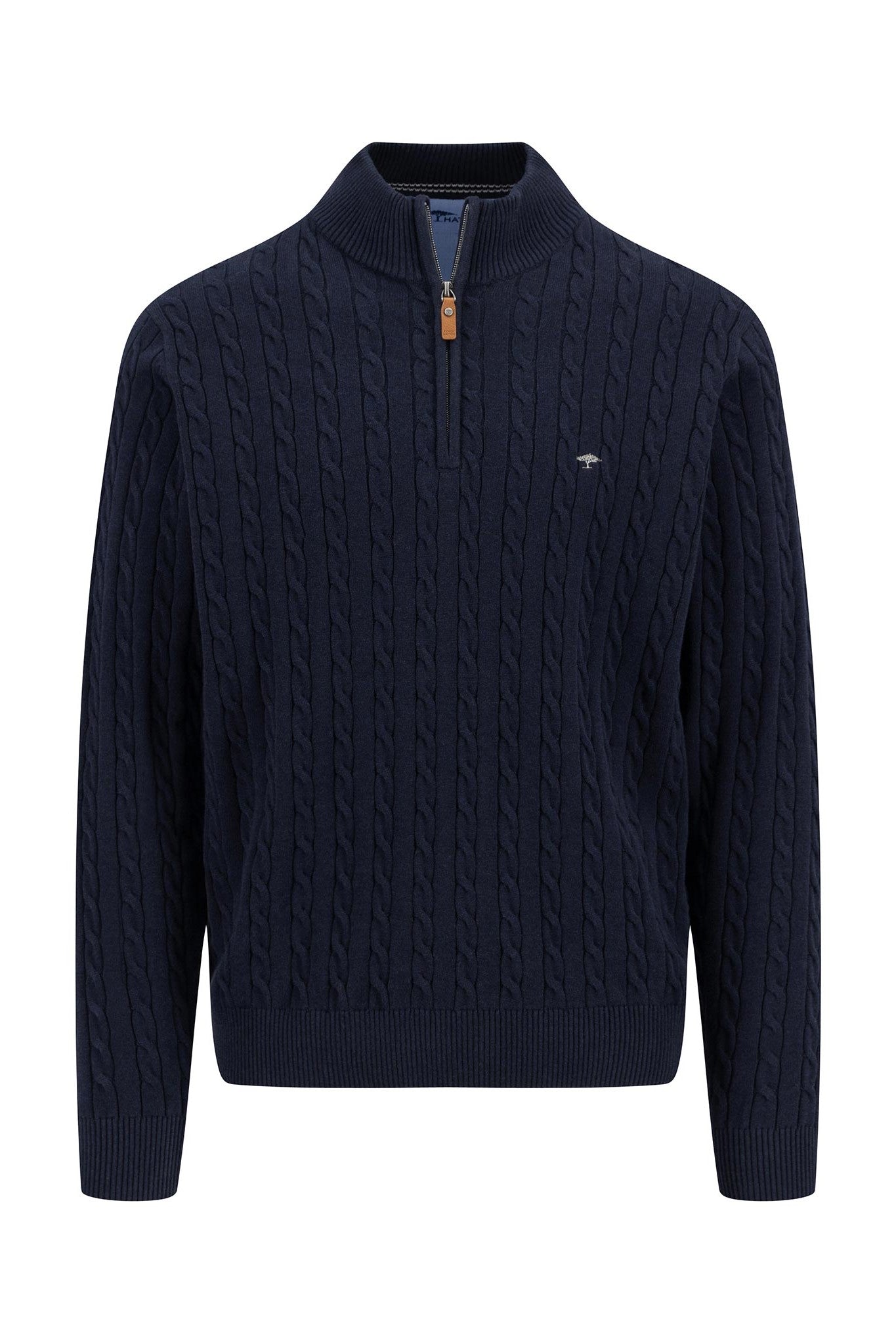 Fynch Hatton Troyer Cable Knit Zip Sweater