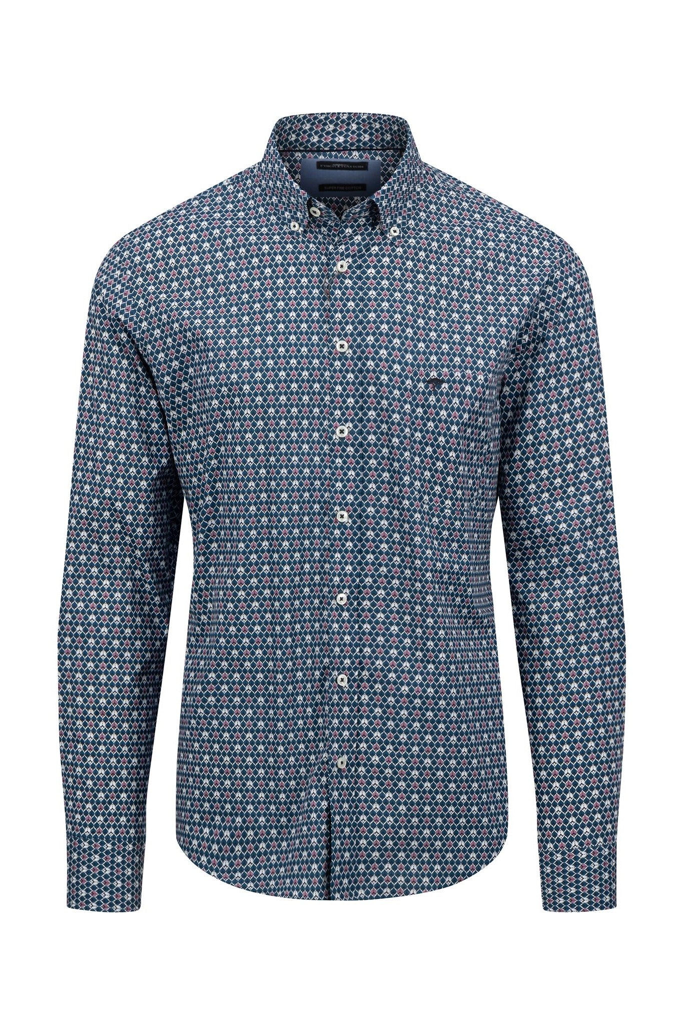 Fynch Hatton Mixed Print Regular Fit Shirt 1414 5060