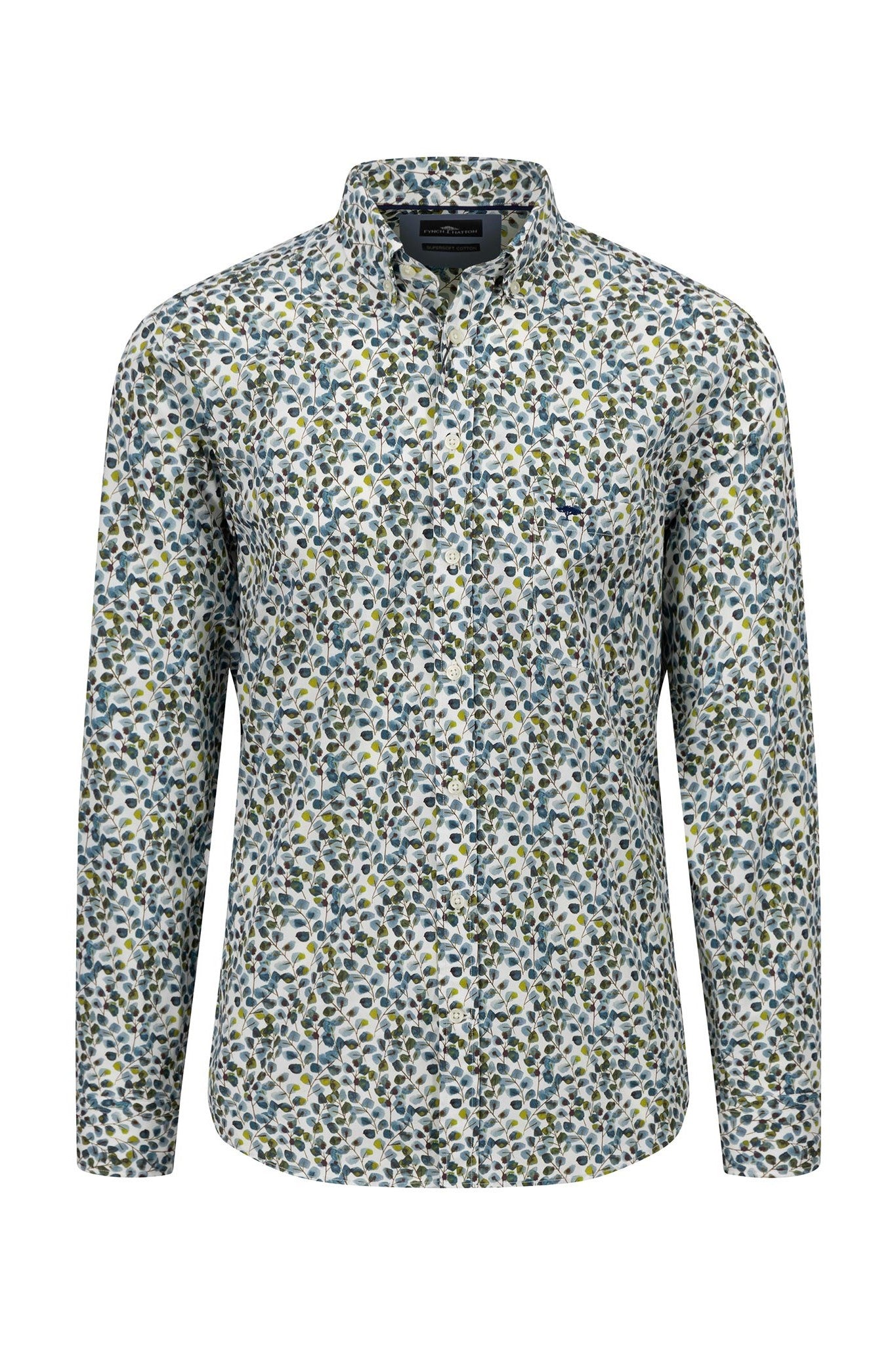 Fynch Hatton Floral Print Regular Fit Shirt 1408 6000