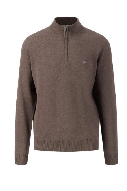 Fynch Hatton Cotton Troyer Half Zip Knit 1414 215