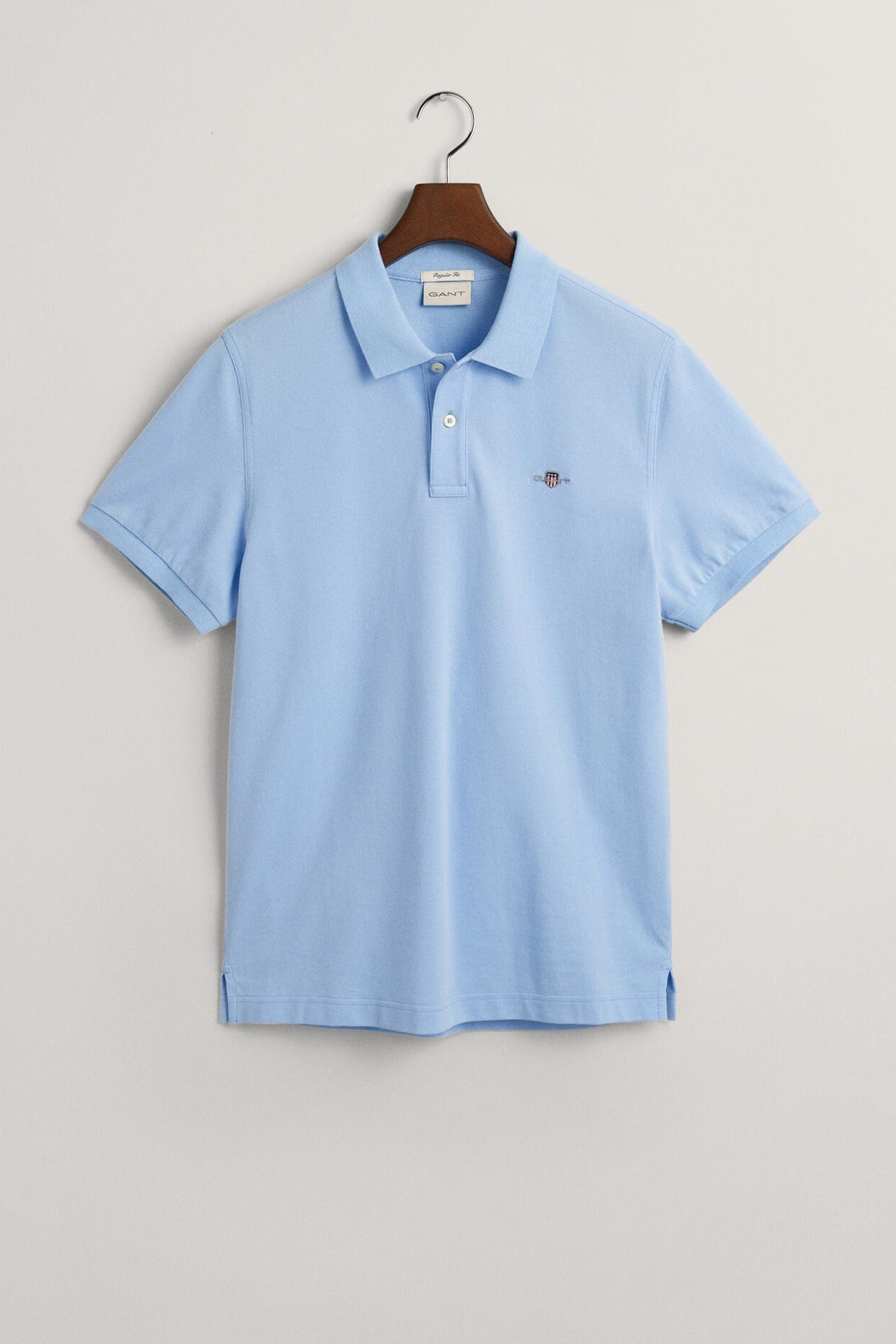 Gant Regular Fit Shield Piqué Polo Shirt Capri Blue