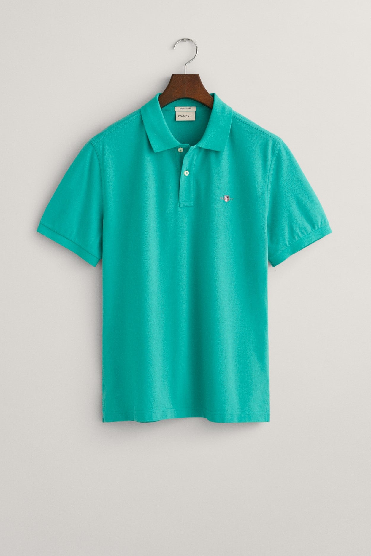 Gant Regular Fit Shield Piqué Polo Shirt Lagoon Blue