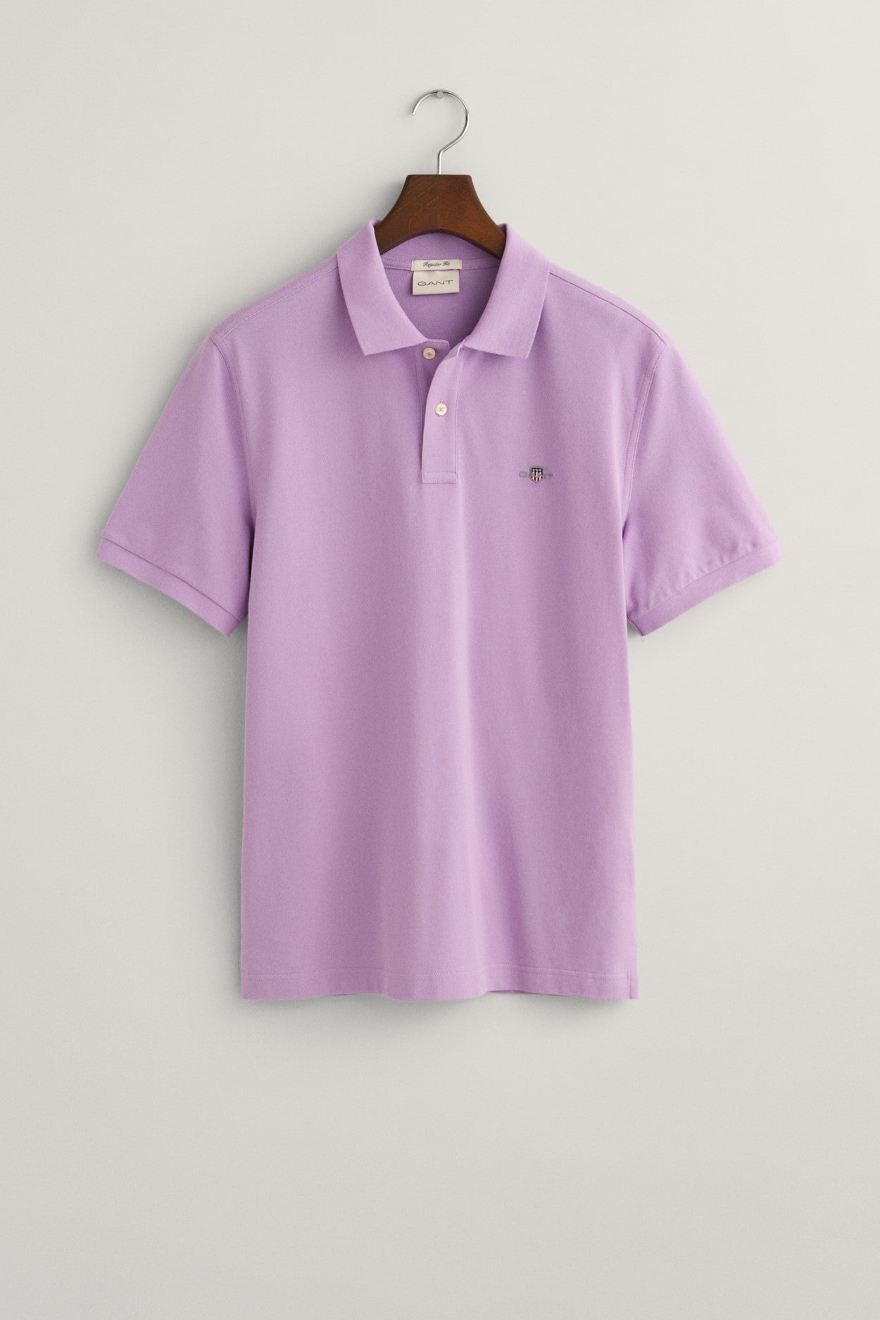 Gant Regular Fit Shield Piqué Polo Shirt Orchid Lilac