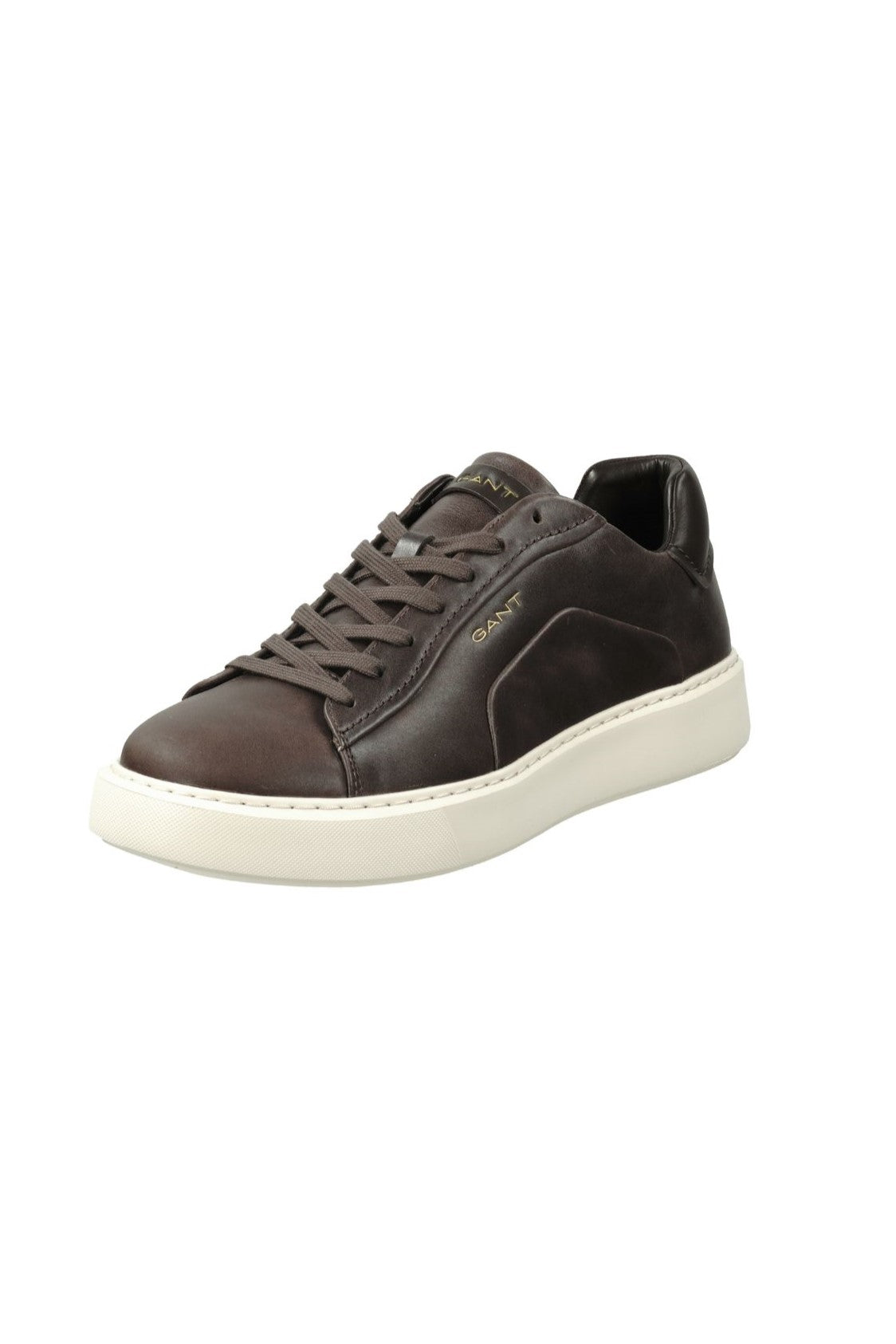 Gant Zonick Leather Trainer Dark Brown