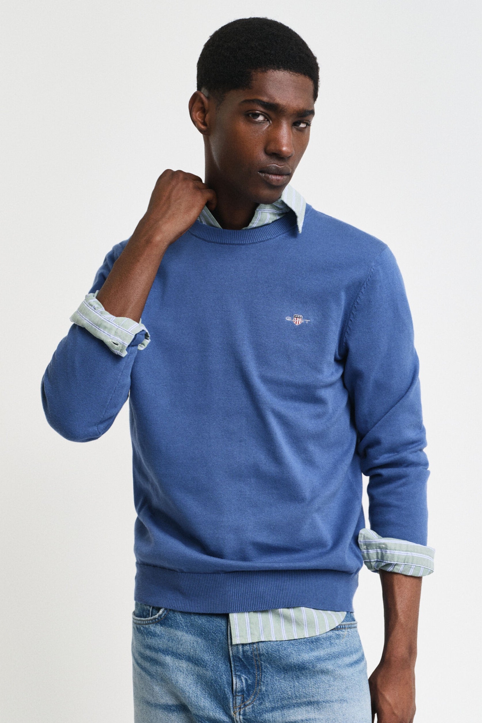 Gant Classic Cotton Crew Neck Knit