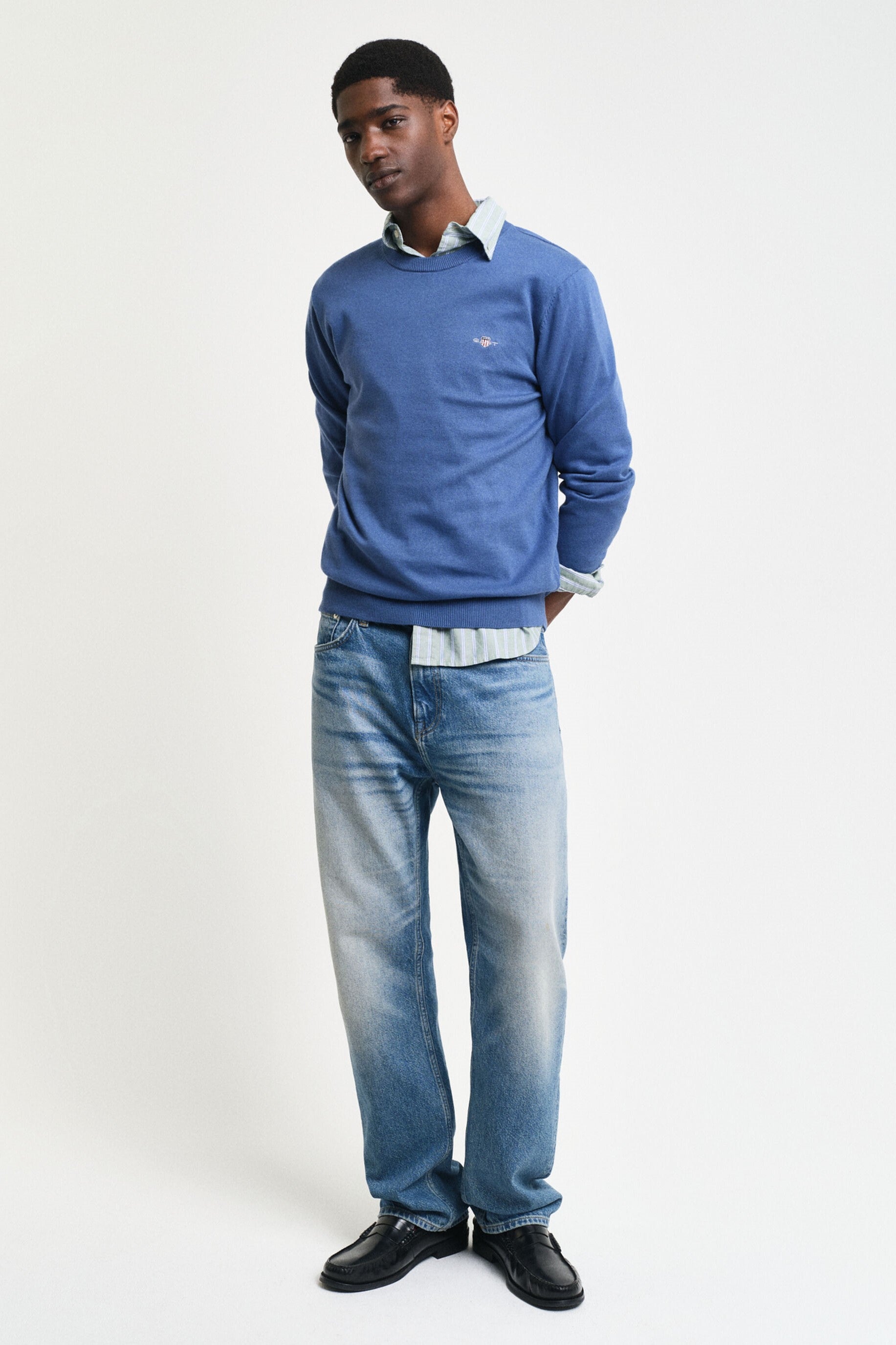 Gant Classic Cotton Crew Neck Knit