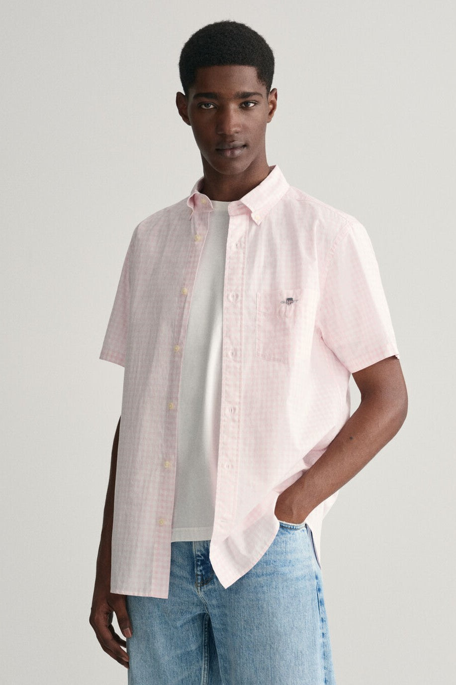 Gant Regular Fit Gingham Short Sleeve Shirt 662