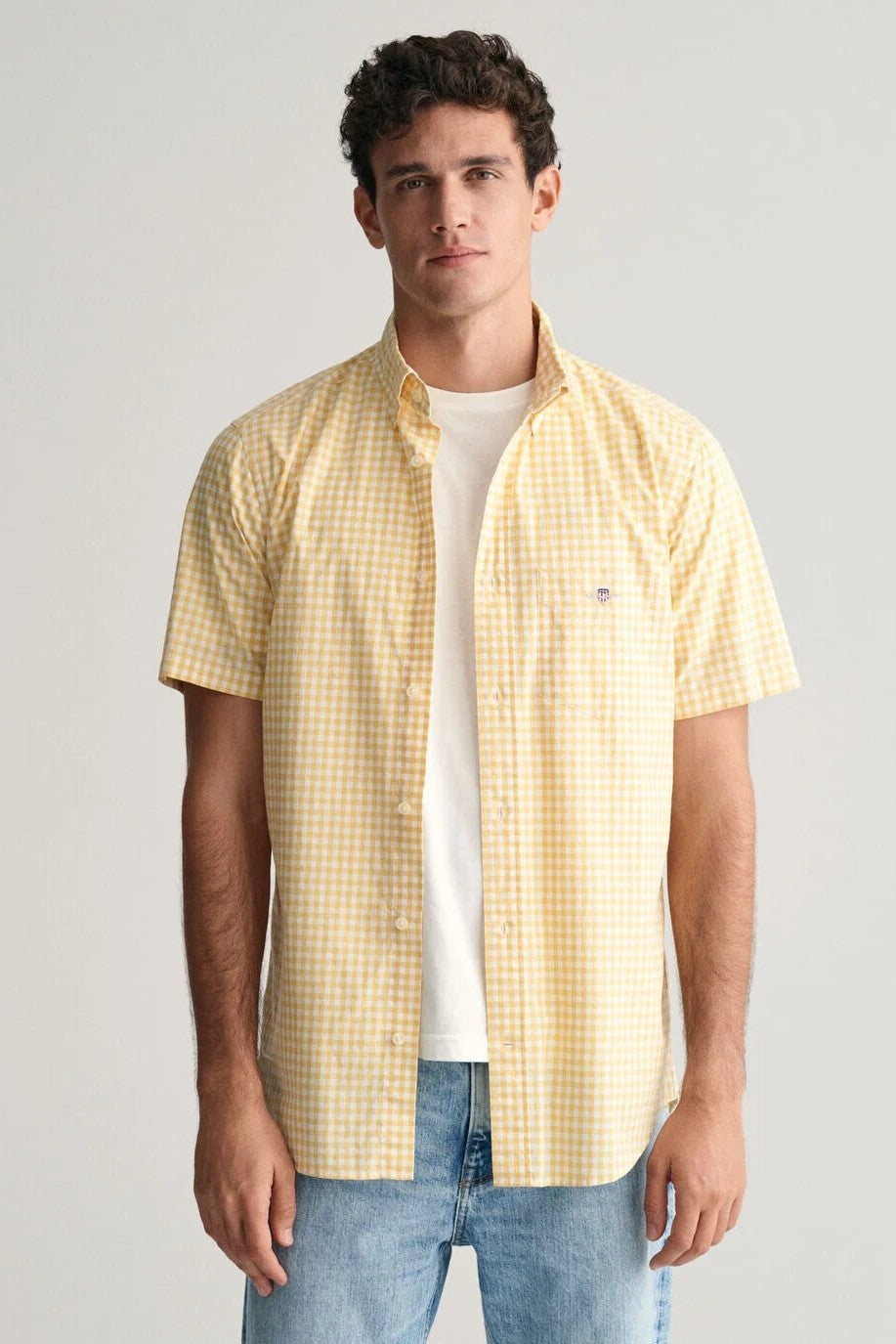 Gant Regular Fit Gingham Short Sleeve Shirt 726