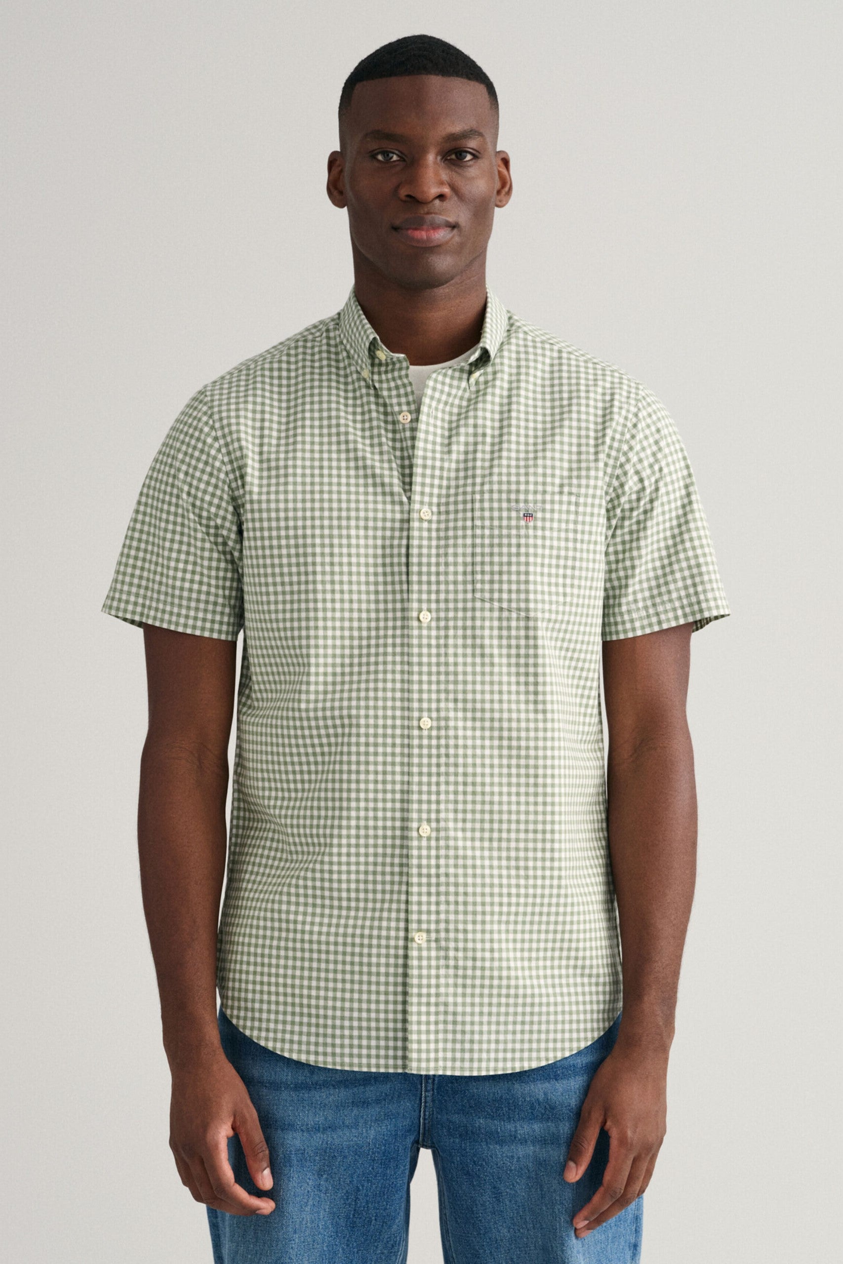 GANT Regular fit Short Sleeve Gingham Shirt 362