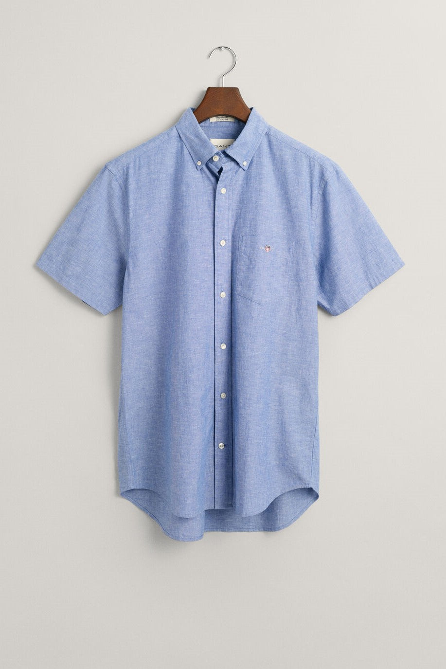 Gant Regular Fit Cotton/Linen Short Sleeve Shirt 407