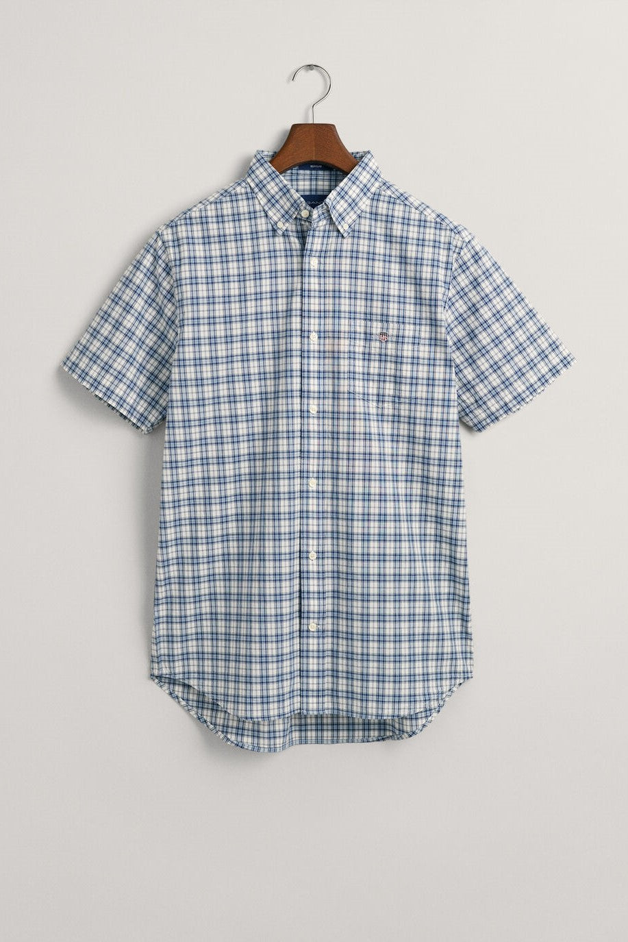 Gant Regular Fit Micro Check Short Sleeve Shirt 414