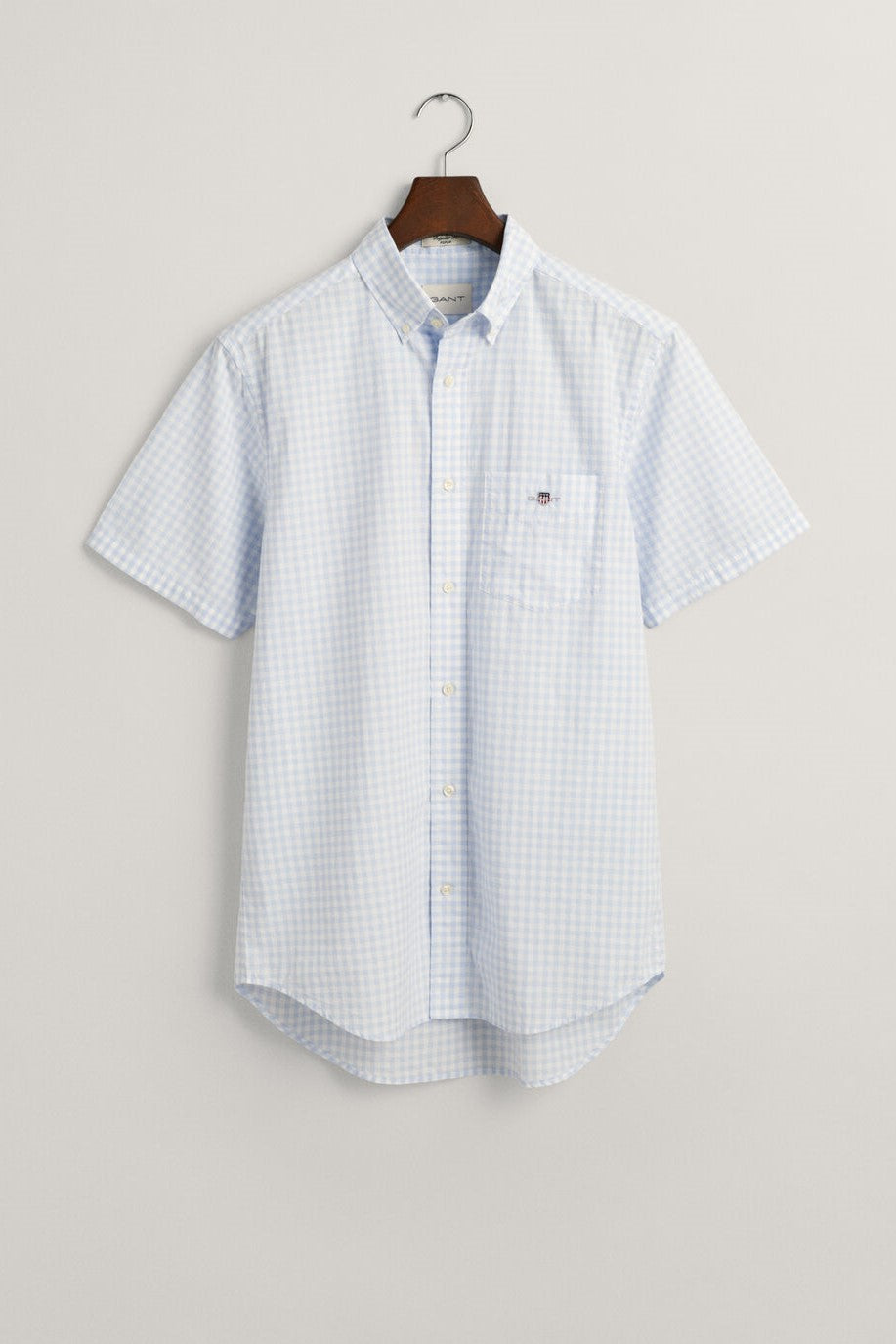 Gant Regular Fit Gingham Short Sleeve Shirt 455