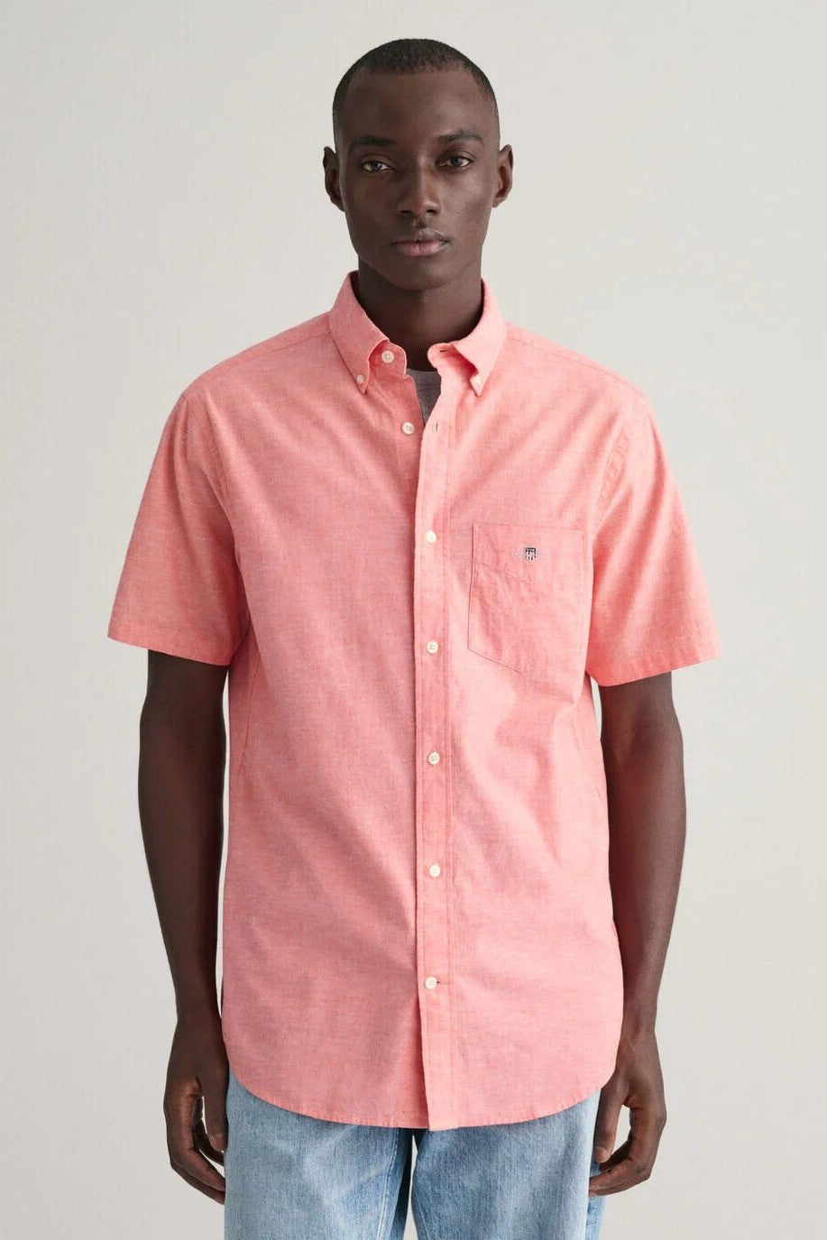 Gant Regular Fit Cotton/Linen Short Sleeve Shirt 628