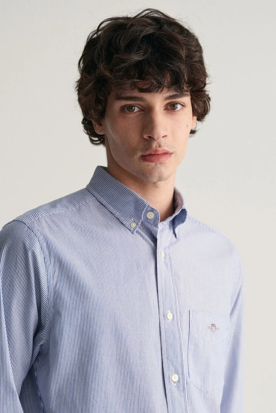 Gant Regular Fit Banker Stripe Poplin Shirt 436