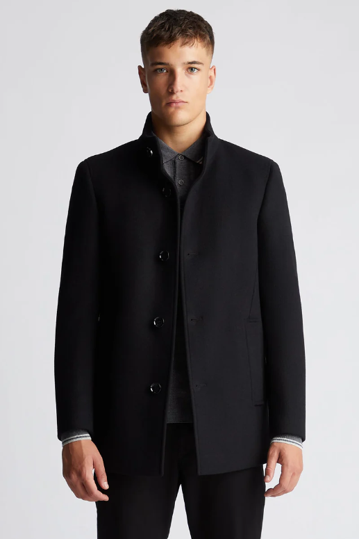 Remus Uomo Jonah Tapered Wool Overcoat