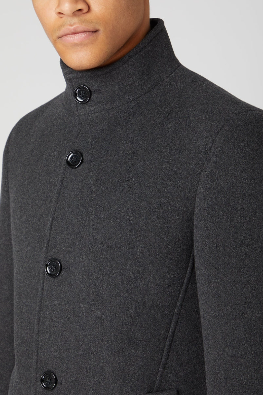 Remus Uomo Jonah Tapered Wool Overcoat