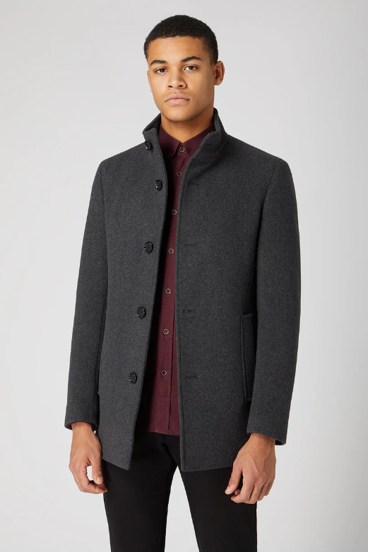 Remus Uomo Jonah Tapered Wool Overcoat