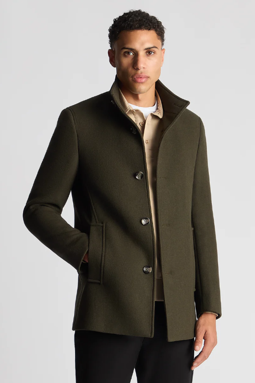 Remus Uomo Jonah Tapered Wool Overcoat