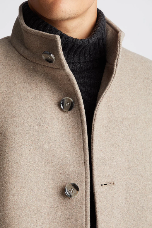 Remus Uomo Jonah Tapered Wool Overcoat