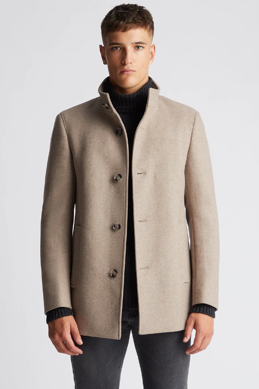 Remus Uomo Jonah Tapered Wool Overcoat