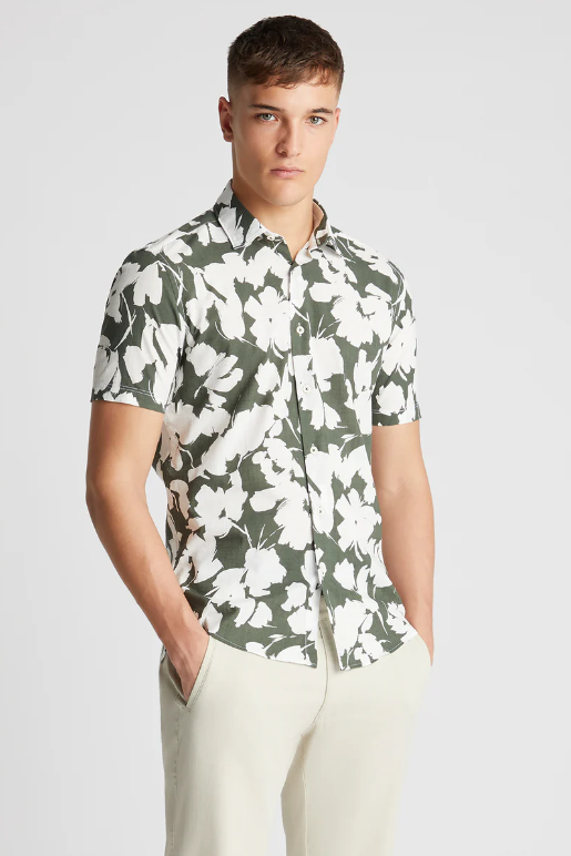 Remus Uomo Parker Short Sleeve Shirt Green (13917)