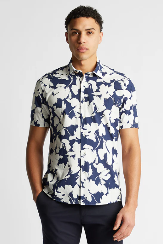 Remus Uomo Parker Short Sleeve Shirt Navy (13917)