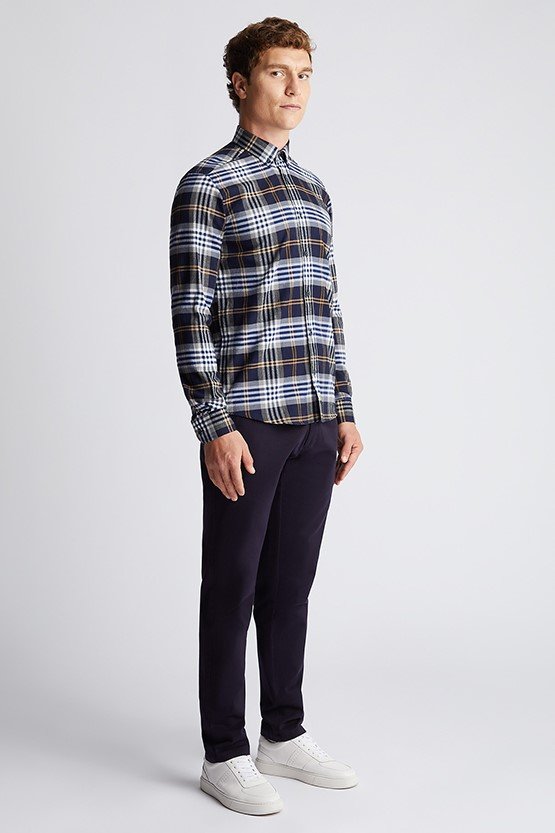 Remus_AW23_Slim_Check_Shirt_13769_Navy.2