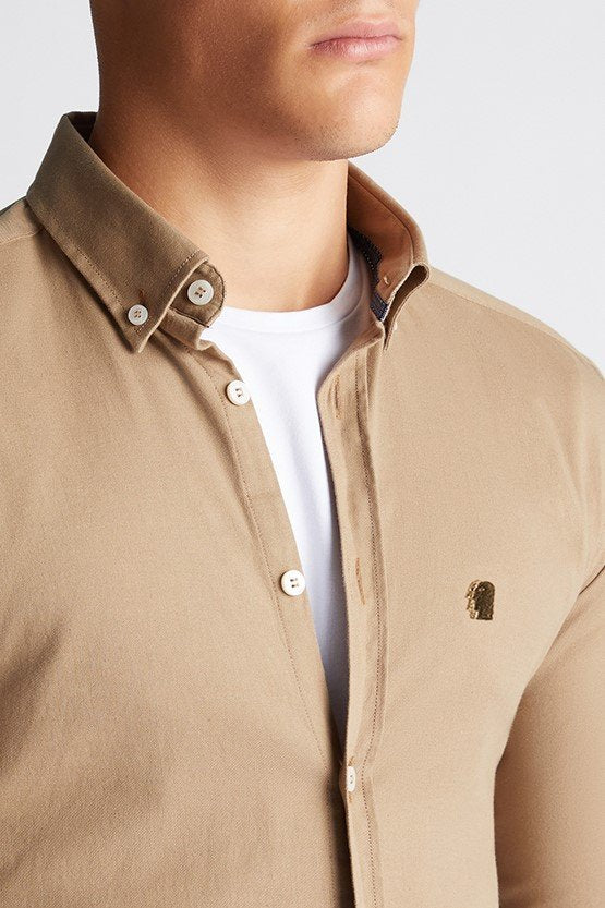 Remus_AW23_Slim_Cotton_Shirt_Tan.3