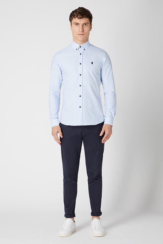 Remus_AW23_Slim_Oxford_Shirt.Blue.2