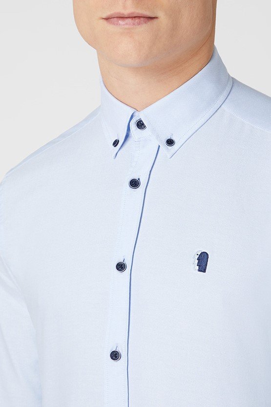 Remus_AW23_Slim_Oxford_Shirt.Blue.3