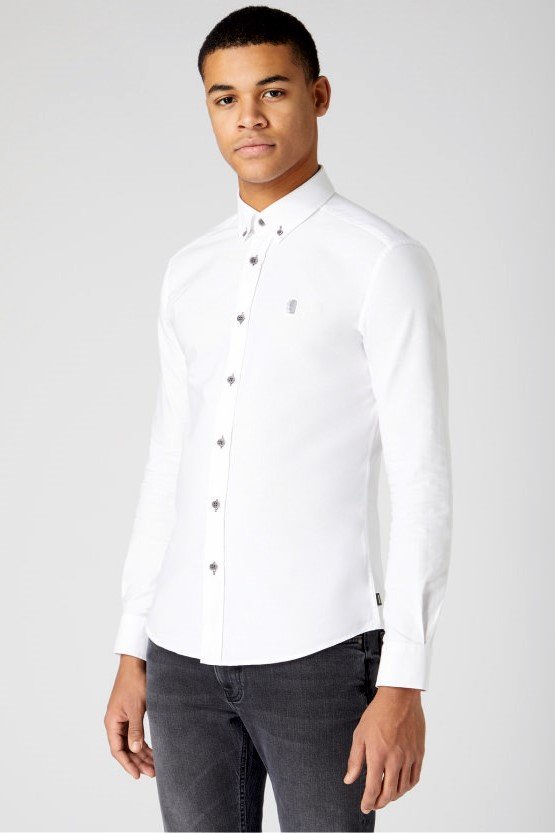 Remus_AW23_Slim_Oxford_Shirt_White