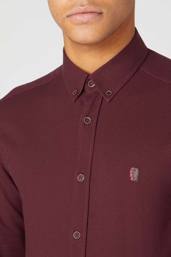 Remus_AW23_Slim_Oxford_Shirt_Wine.3