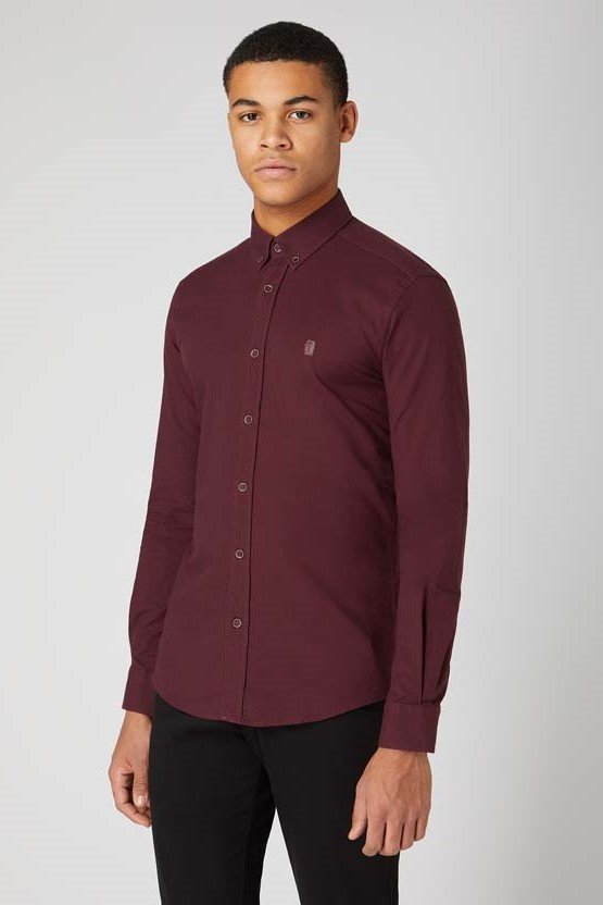 Remus_AW23_Slim_Oxford_Shirt_Wine