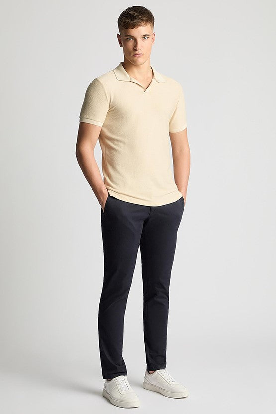 Remus_Uomo_Slim_Open_Collar_Polo_Cream.2