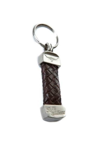 RM Williams Plaited Key Ring Nickle