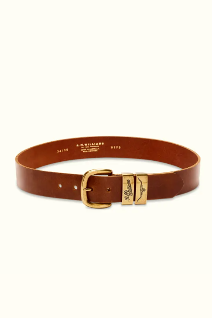 RM Williams Leather Drover Belt Caramel