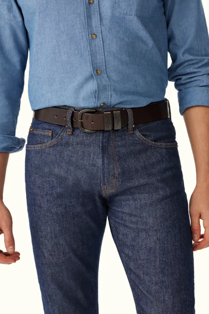 RM Williams Leather Drover Belt Chestnut